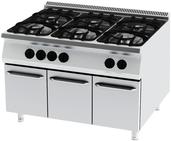 6 gözlü qaz peçi dolablı